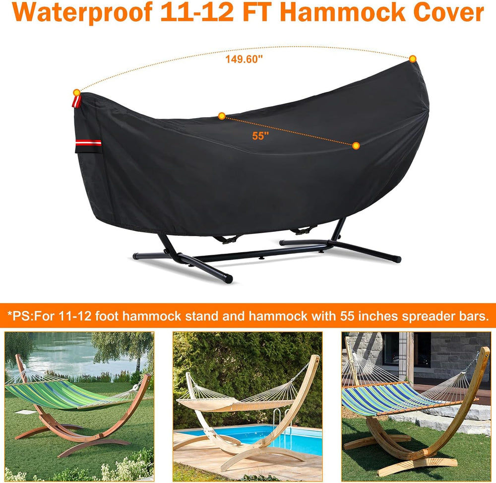 6 Layers Waterproof Hammock Cover for 11-12ft Hammock Stand