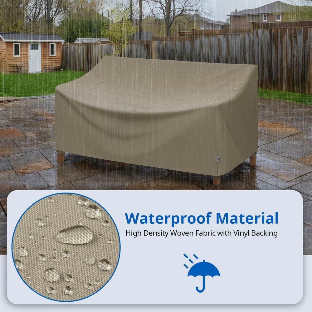 SunPatio Outdoor Waterproof Loveseat Glider Bench Cover, 60"W x 36"...