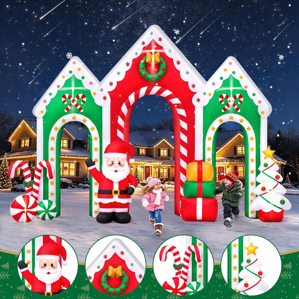 Kalolary 14FT Long Christmas Inflatable Archway Outdoor Decorations