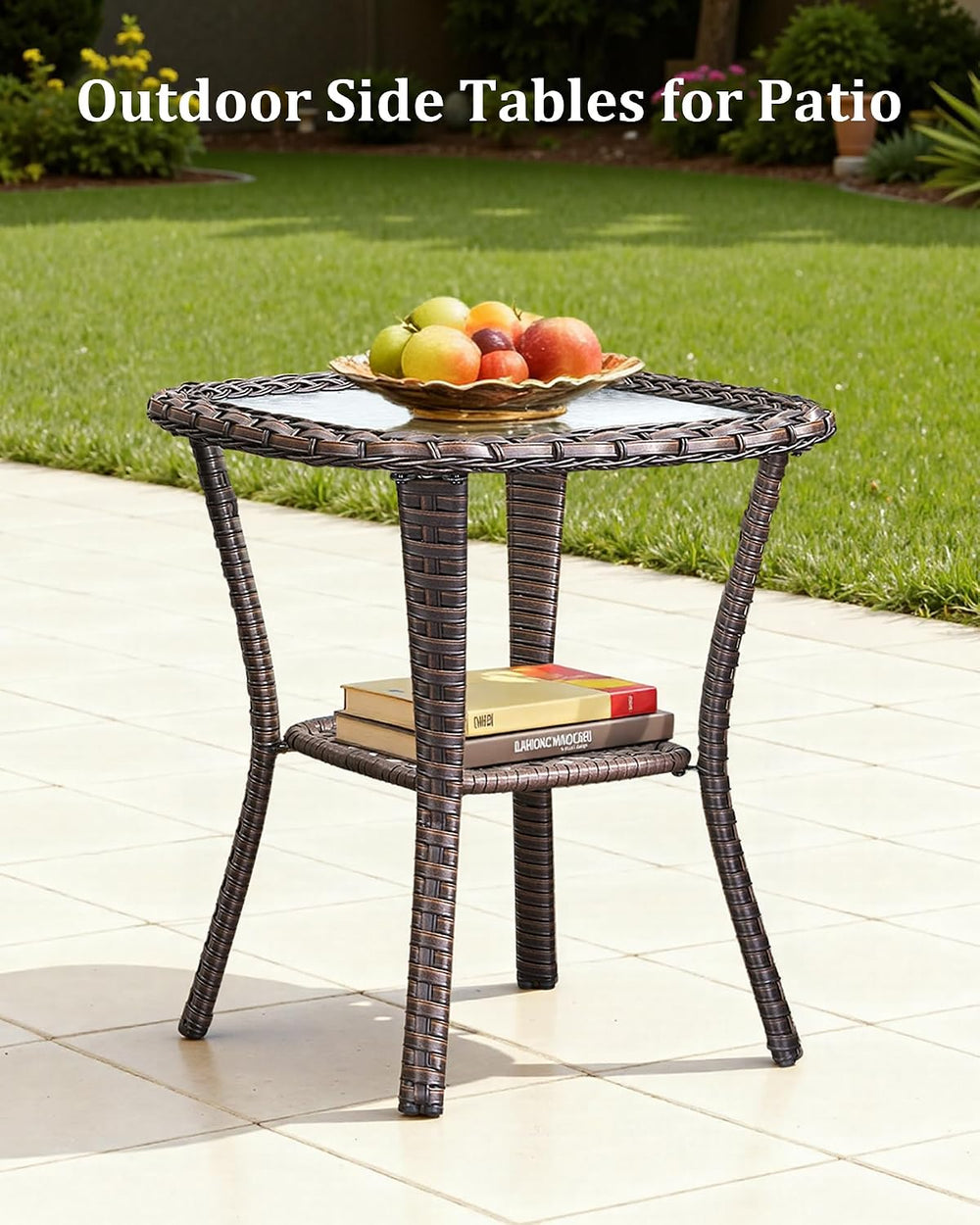 3-Piece Luxury Patio Conversation Set with 6-Inch Thick Cushions, High-Back O...
