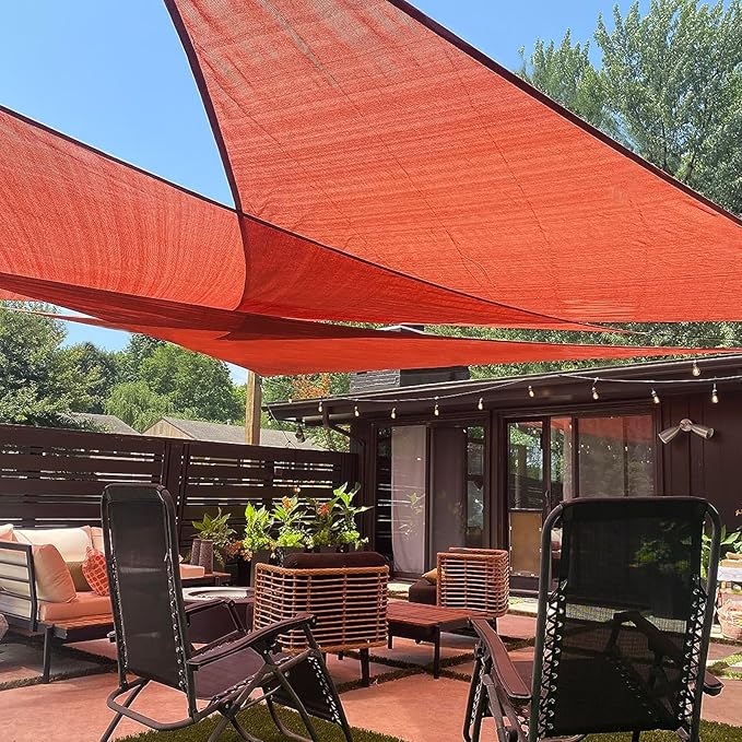LOVE STORY Custom Size 7'x9'x11.4' Terra Red Sun Shade Sail Right...