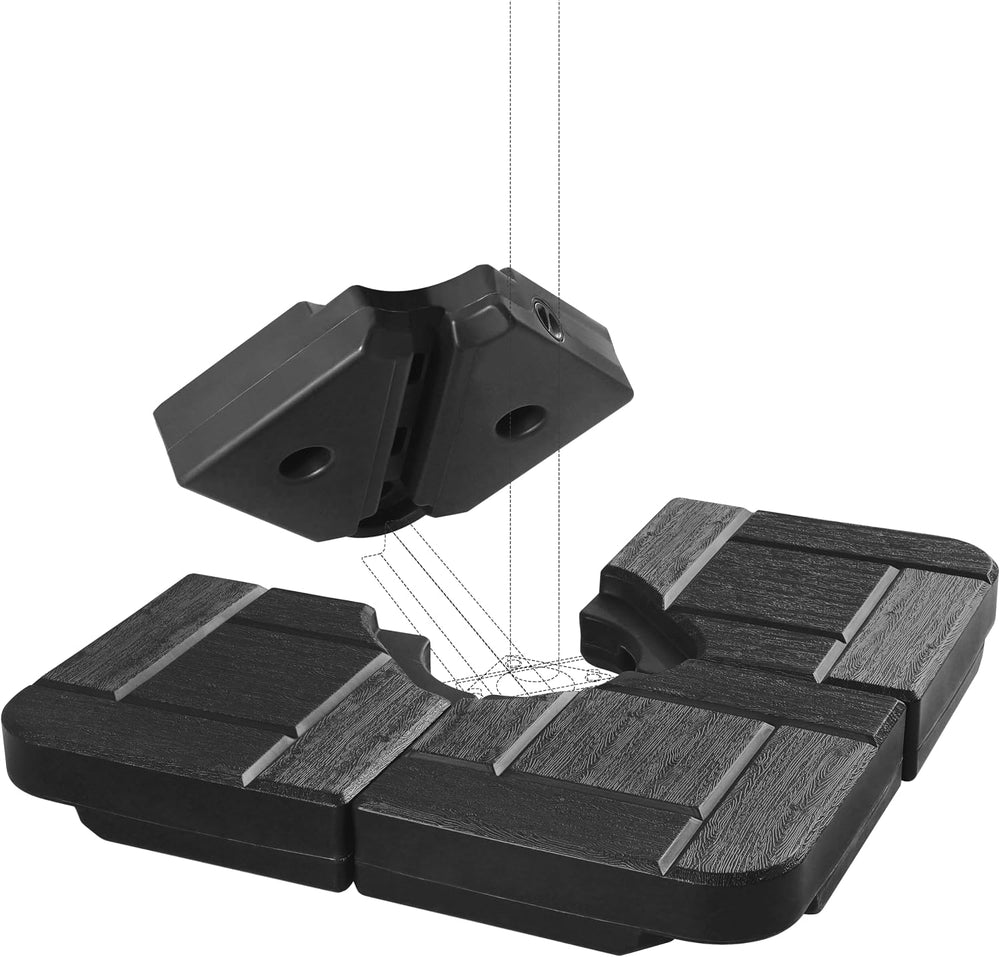 FRUITEAM 4Pcs Patio Umbrella Base Heavy Duty, 190lb Capacity Heavy Cantilever...