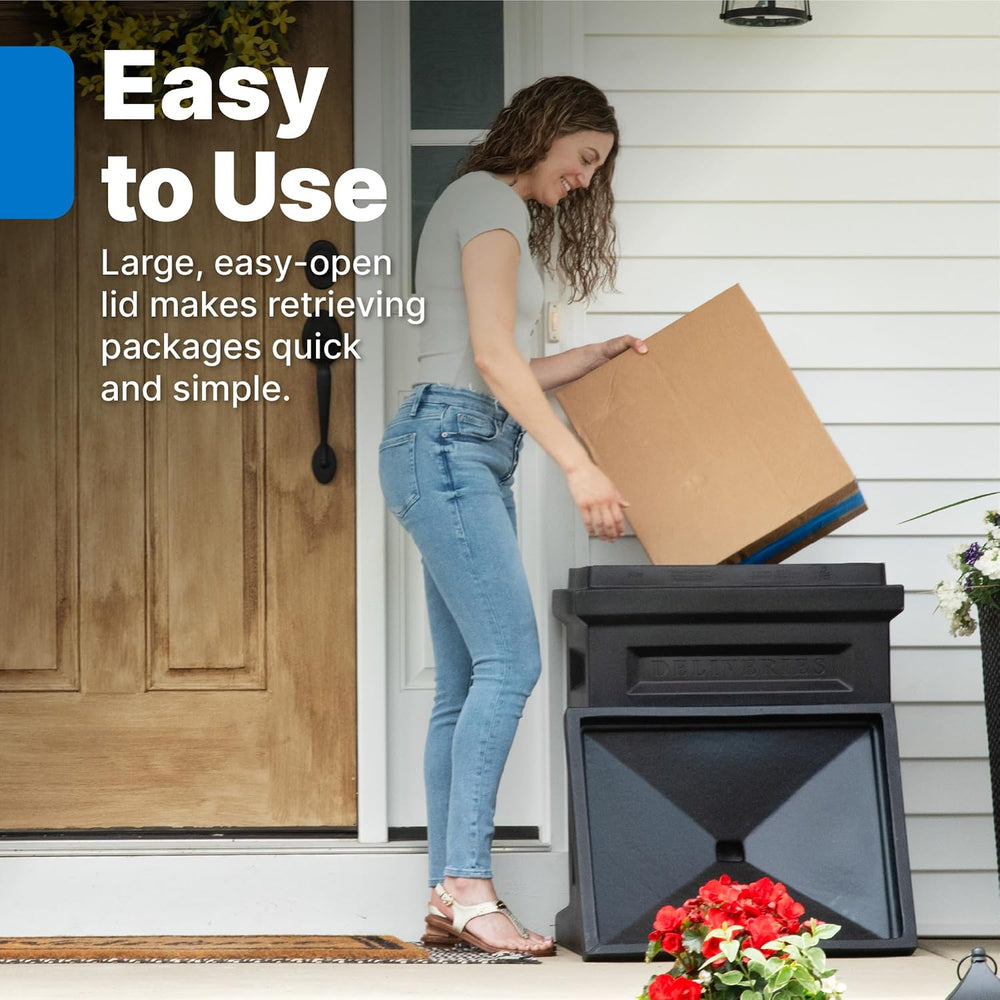Step2 Express Parcel Delivery Box, Large Outdoor Package Bin with Lid, Weathe...