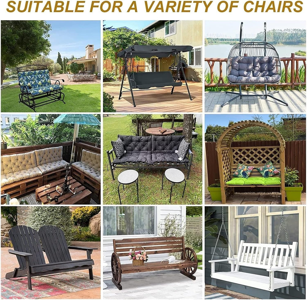 Swing Cushion Replacement Outdoor Porch Waterproof Bench Cushion 2-3 Seater W...