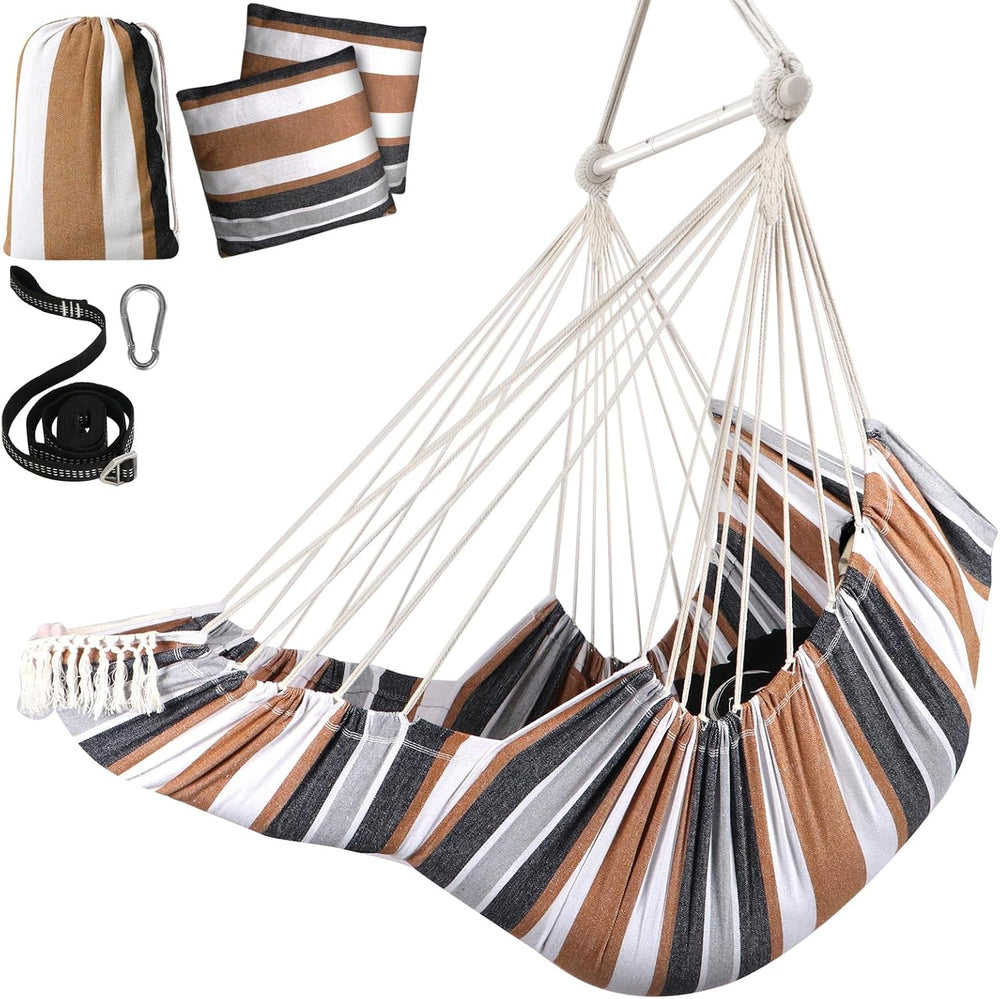 Chihee Hammock Chair Foot Rest 2 Cushions Max 500 lb Metal Spreader Bar