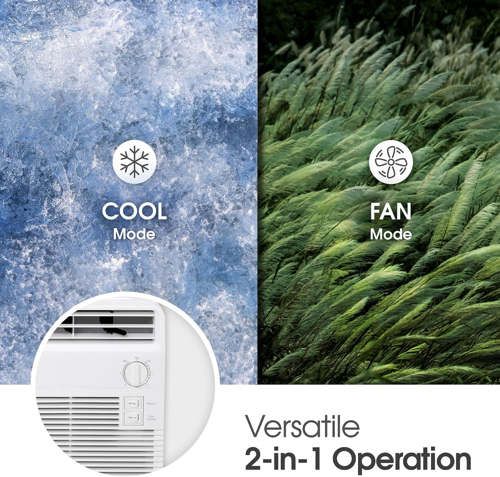 LG 5000 BTU Window Air Conditioners [2023 New] Easy Mechanical Control Ultra-...