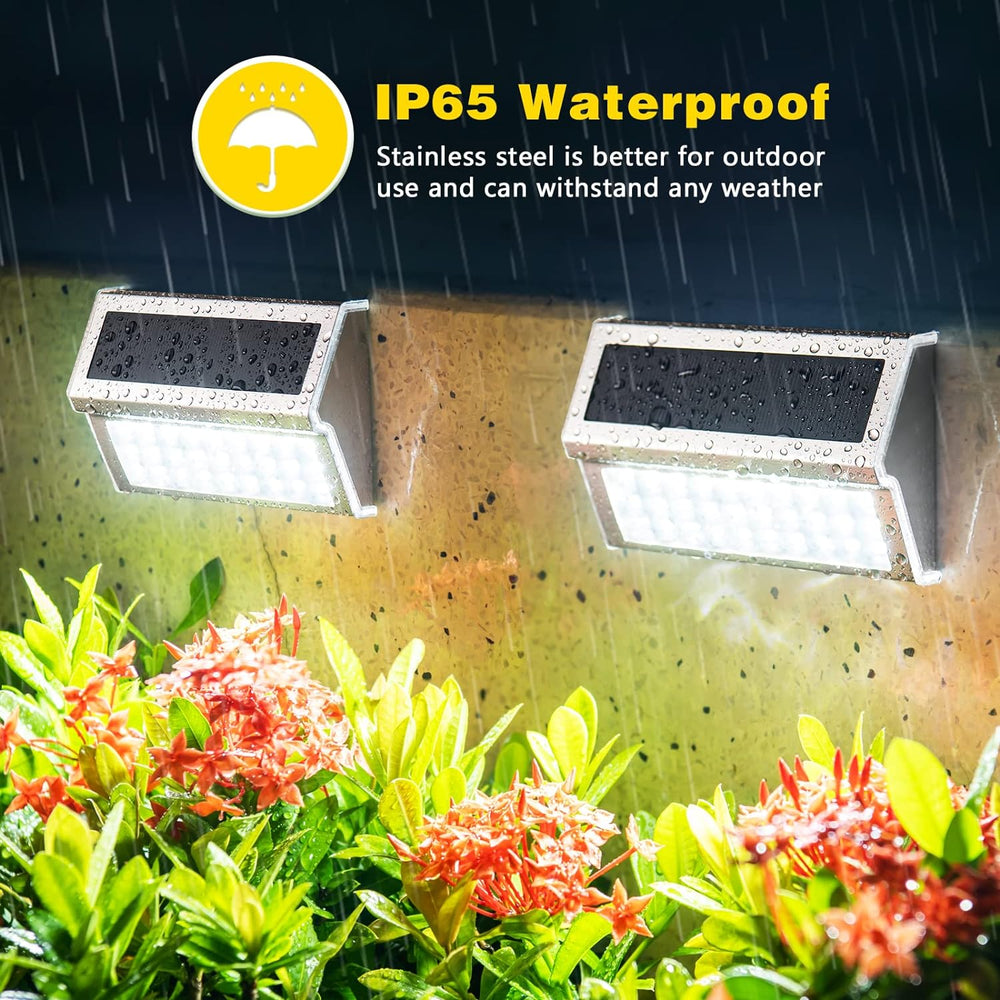 ROSHWEY Solar Deck Lights, Suitable for Fence Step Stair-Cool White-10Pack