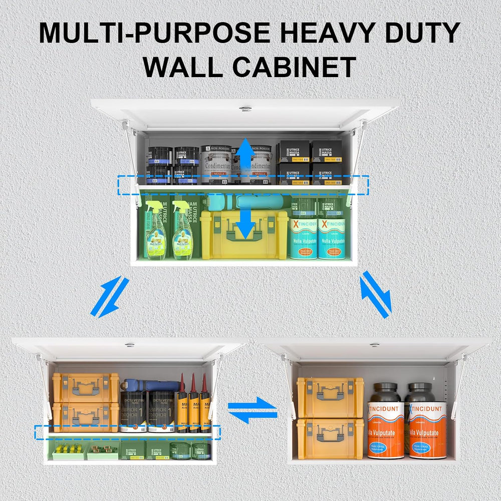 Polup Metal Wall Cabinet for Garage, 20" H Garage Cabinet Wall Mounted