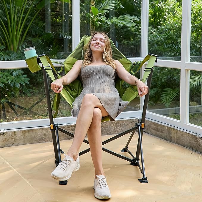 TIMBER RIDGE Hammock Camping Chair with Adjustable Backrest, Heavy Duty Foldi...
