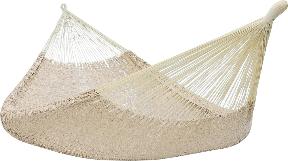 Sunnydaze Mayan XXL Double Heavy-Duty Hammock for Outside, Natural