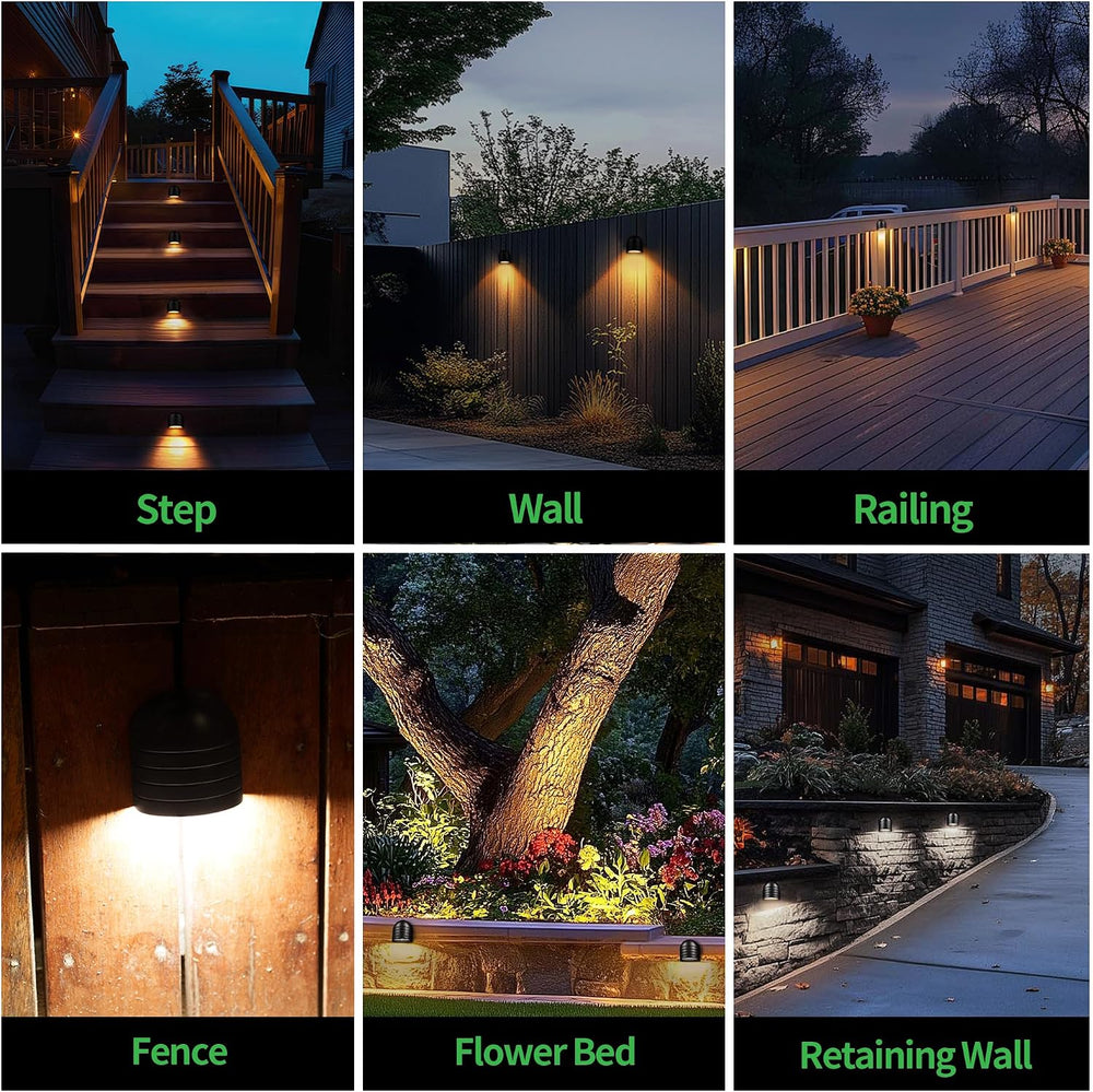 Low Voltage Landscape Deck Lights - 12V Step Lights LED Outdoor, Warm White &...