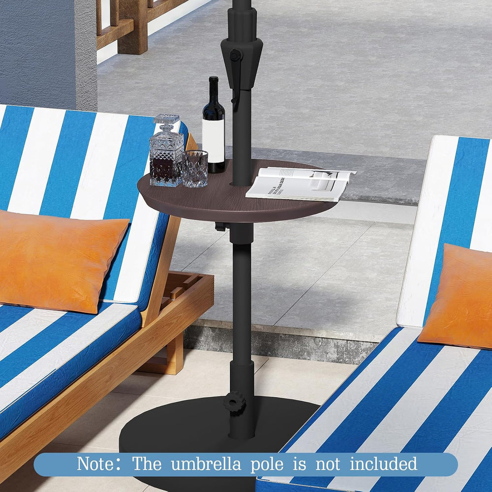 Tangkula 20" Round Umbrella Table with 1.5" & 1.9" Umbrell...