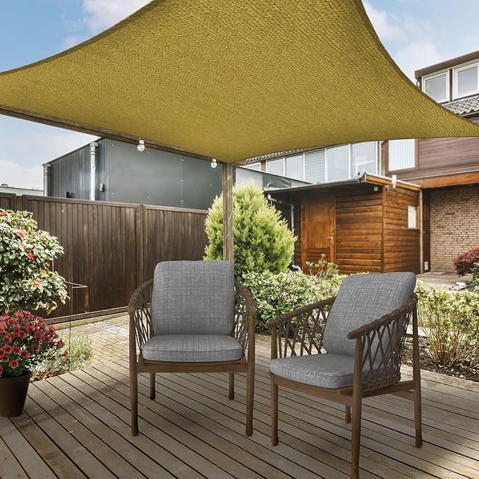 Asteroutdoor Sun Shade Sail Rectangle 10' x 13' UV Block Canopy for P...
