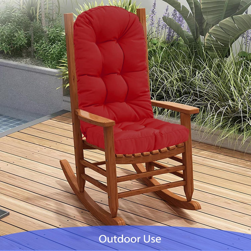 Outdoor Rocking Chair Cushion Set of 4 for Adirondack Chair, High Back Patio ...
