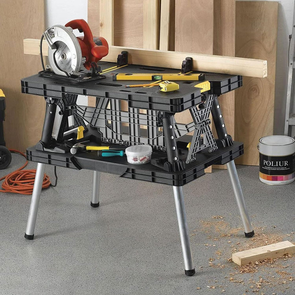 Keter Heavy-Duty Folding Workbench with 1,000 Pound Capacity
