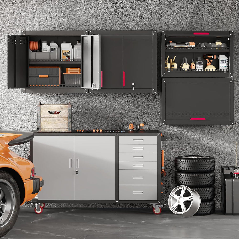 Garage Wall Cabinets,Locking Metal Wall Cabinets for Garage