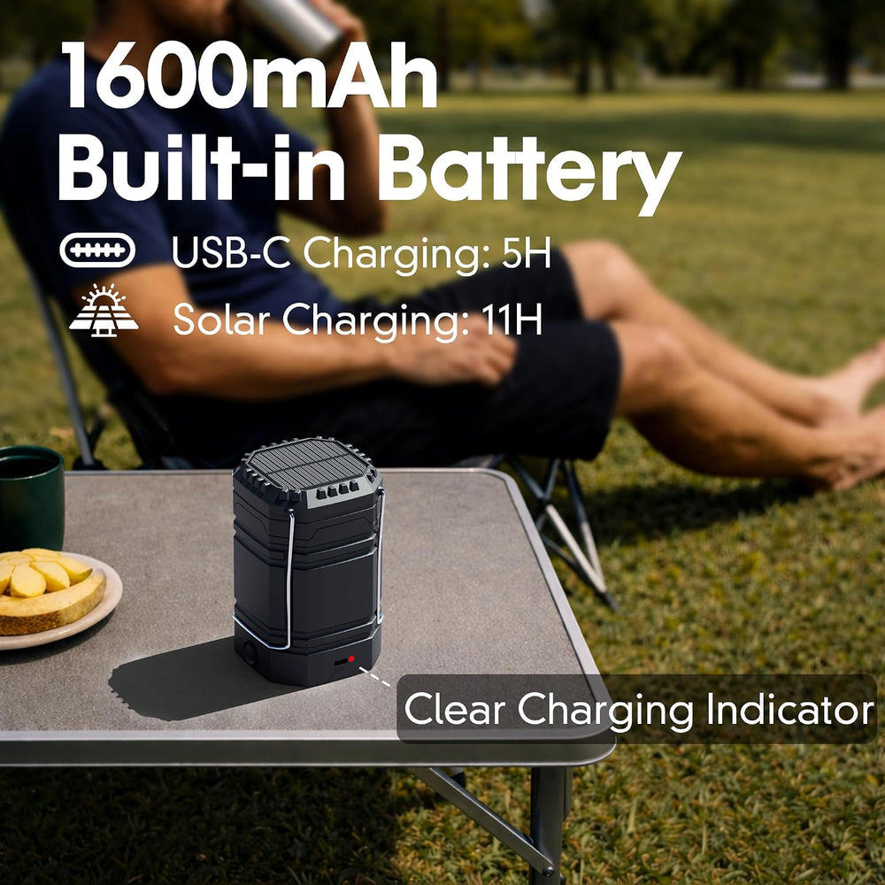 4 Pack Rechargeable Emergency Lanterns for Power Outages, USB-C & Solar B...