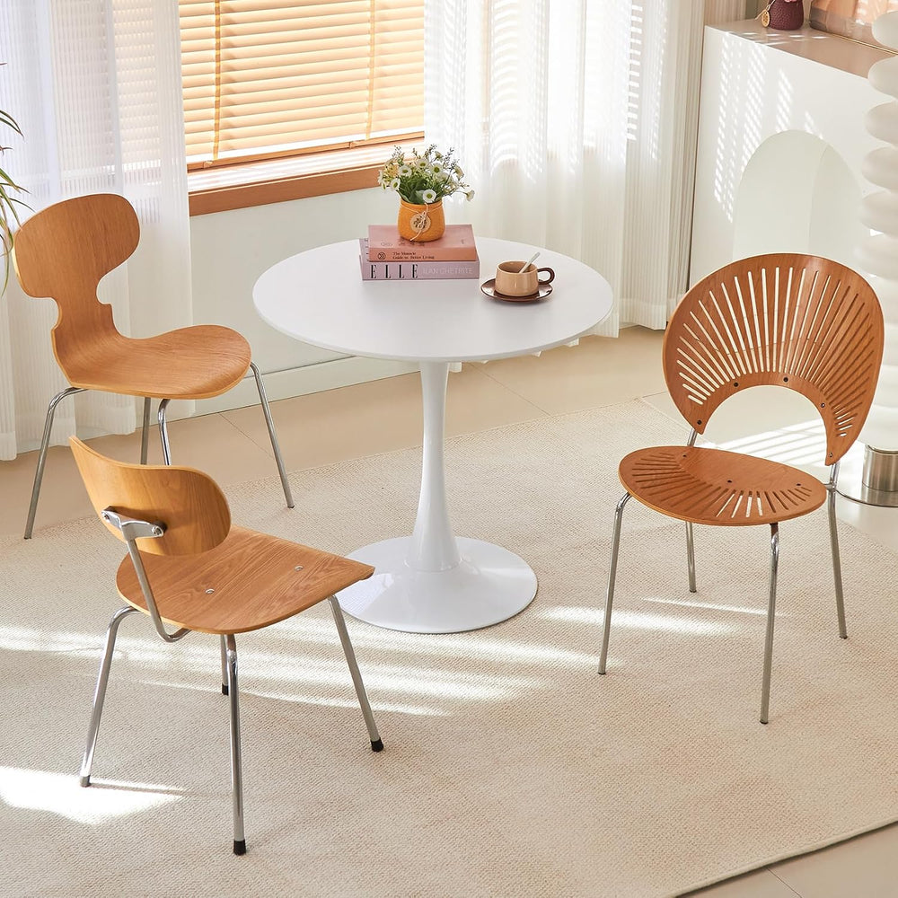 Round Dining Table, 24" Tulip Table (White)