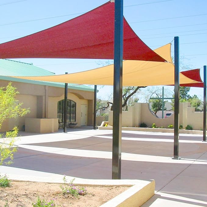 E&K Sunrise 20' x 20' x 20' Sun Shade Sail Triangle Canopy Sh...