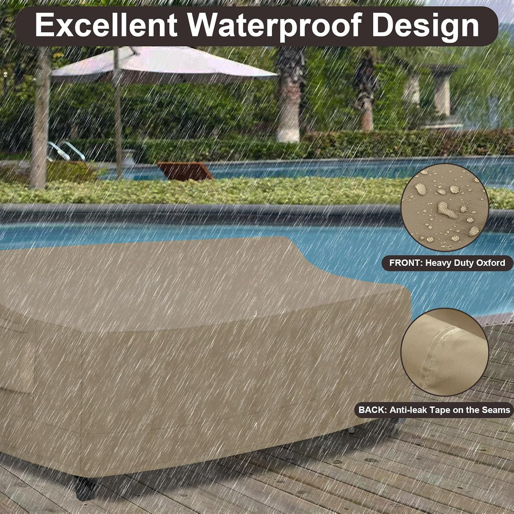 PureFit Outdoor Couch Cover Waterproof Patio Sofa Furniture Covers 3-Seater