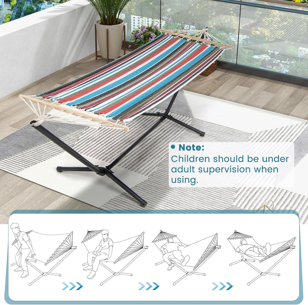 Giantex 10.5FT Hammock with Stand, Heavy Duty Stand with Foldable Hammock, Po...