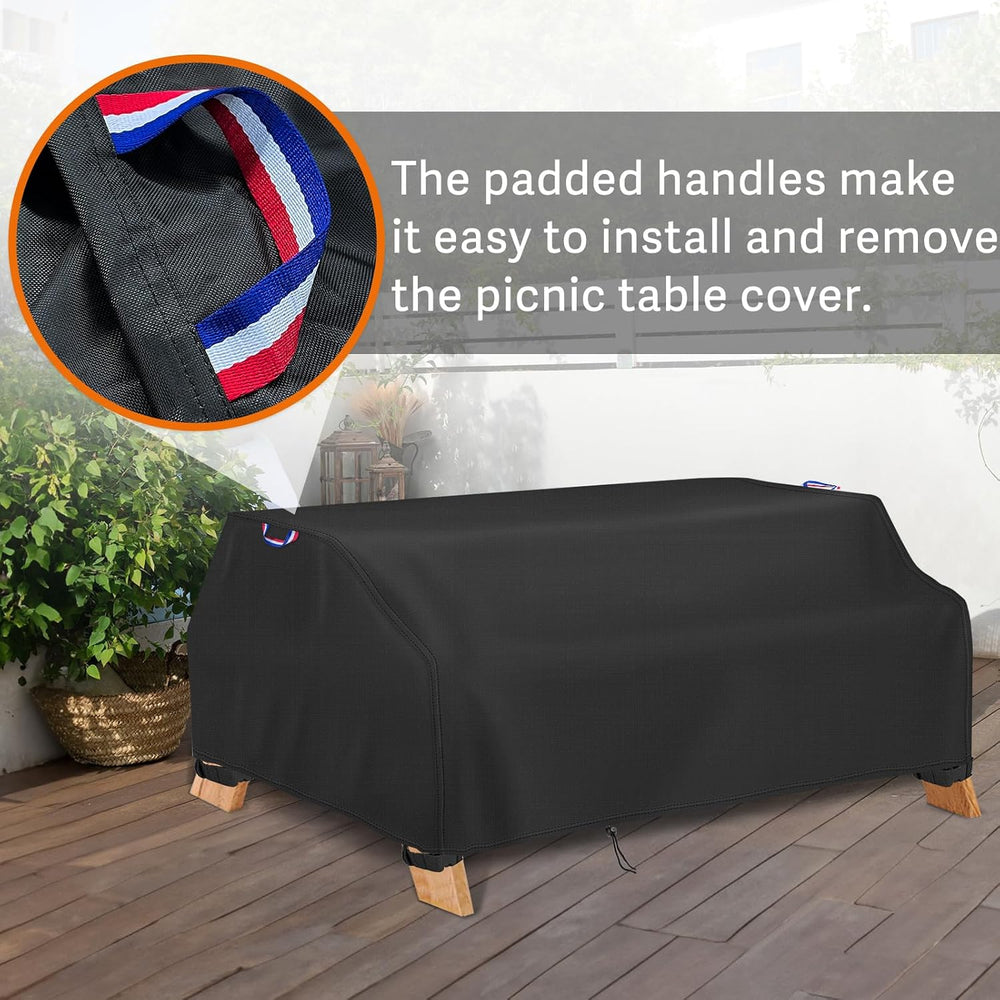 96 Inch Picnic Table Cover for 8 ft Outdoor Picnic Table Bench Set