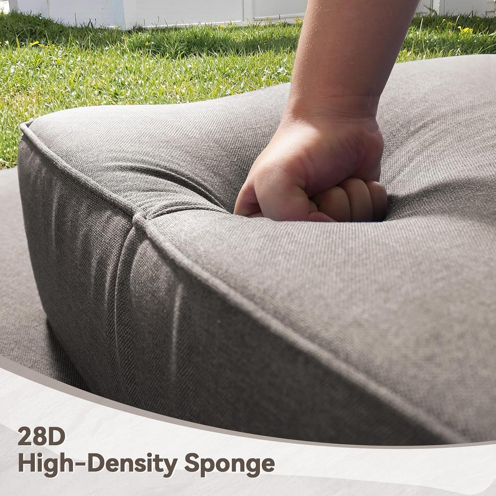 Luxury Outdoor Patio Furniture Set with 6-Inch Thick Cushions, Grey