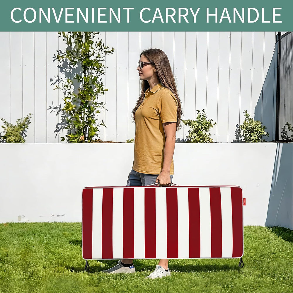 Outdoor Bench Cushion 59 x 18 Inch, Water-Resistant Patio Glider Seat Pad wit...