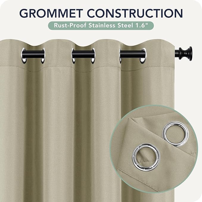 Gazebo Curtains Outdoor Waterproof 6 Panels - Windproof, Privacy, Weatherproo...