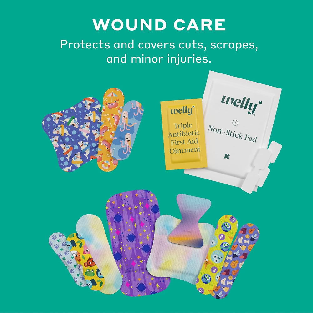 Welly Comprehensive First Aid Kit - FSA Eligible - Adhesive Bandages, Tape an...