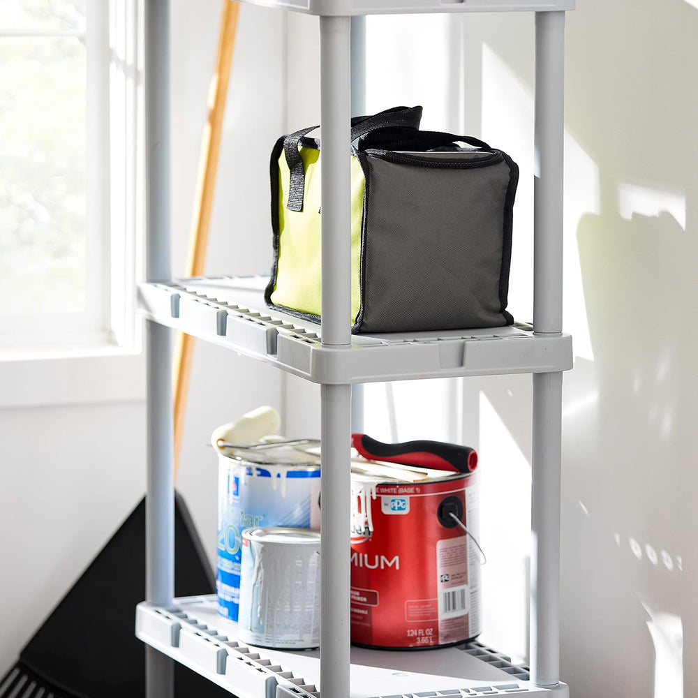 Gracious Living Knect-A-Shelf 4-Shelf Light-Duty Storage, Gray, 2-Pack