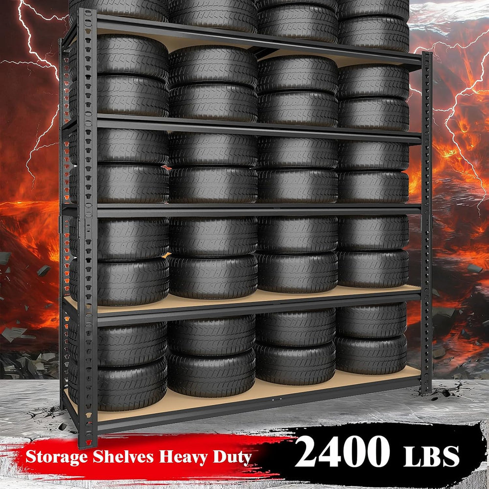 Heavy Duty Garage Shelving,5-Tier Garage Storage Shelves,2400LBS Storage Shel...