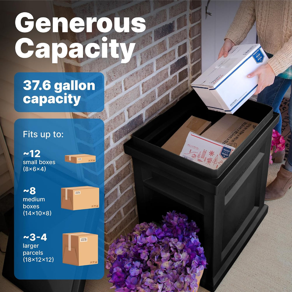 Step2 Express Parcel Delivery Box, Large Outdoor Package Bin with Lid, Weathe...
