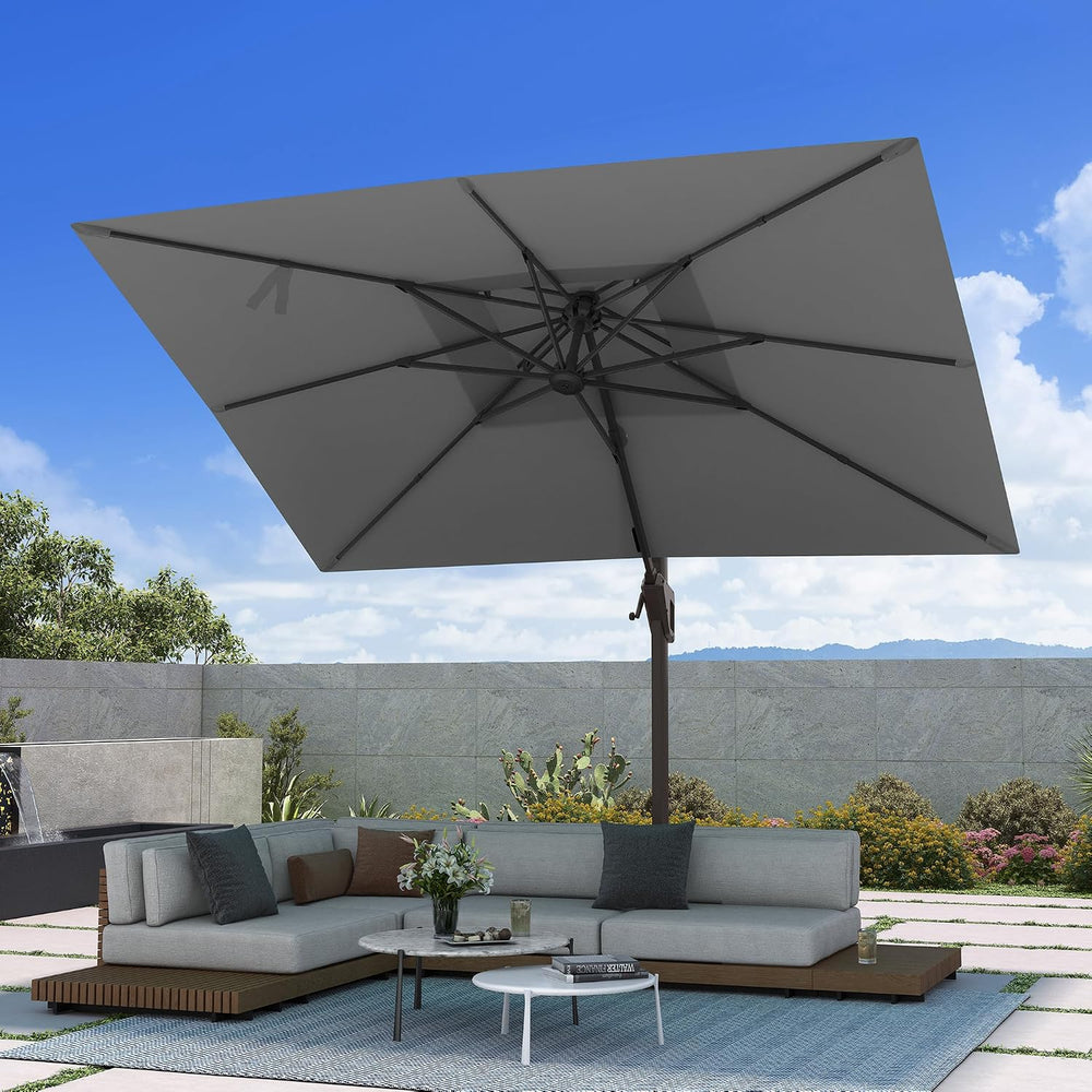 10 X 13 FT Cantilever Outdoor Patio Umbrella with Base Included