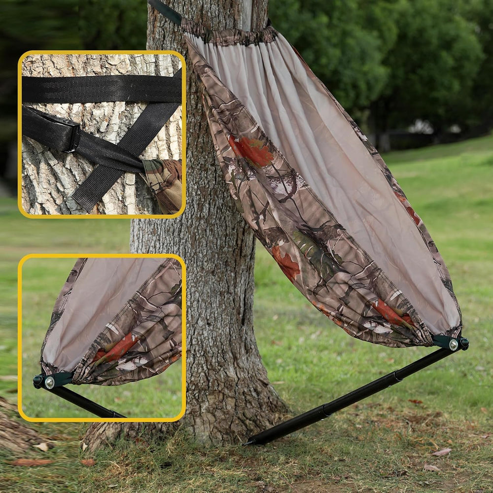 Camo Tree Camping Chair Hunting Hammock Seat Hunting Chair Portable and Light...