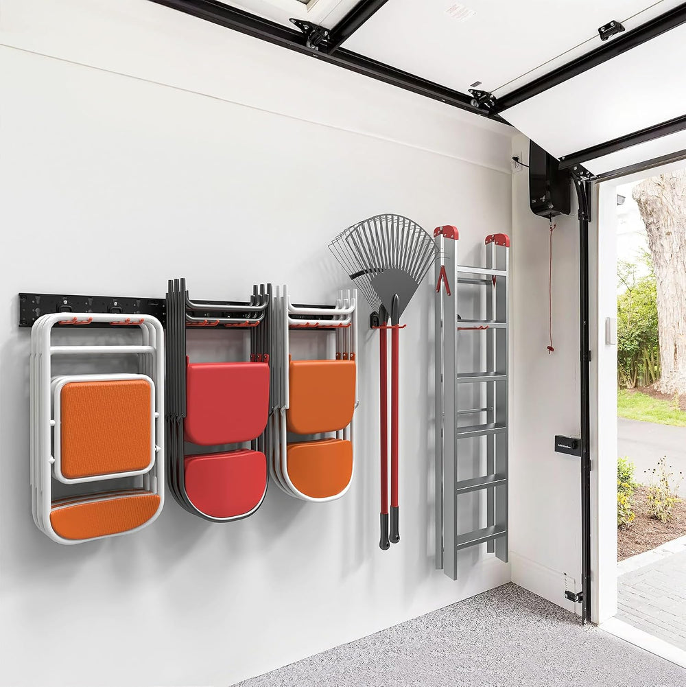 Wallmaster Wall Mount Garage Tool Storage Rack Folding Chair Hangers