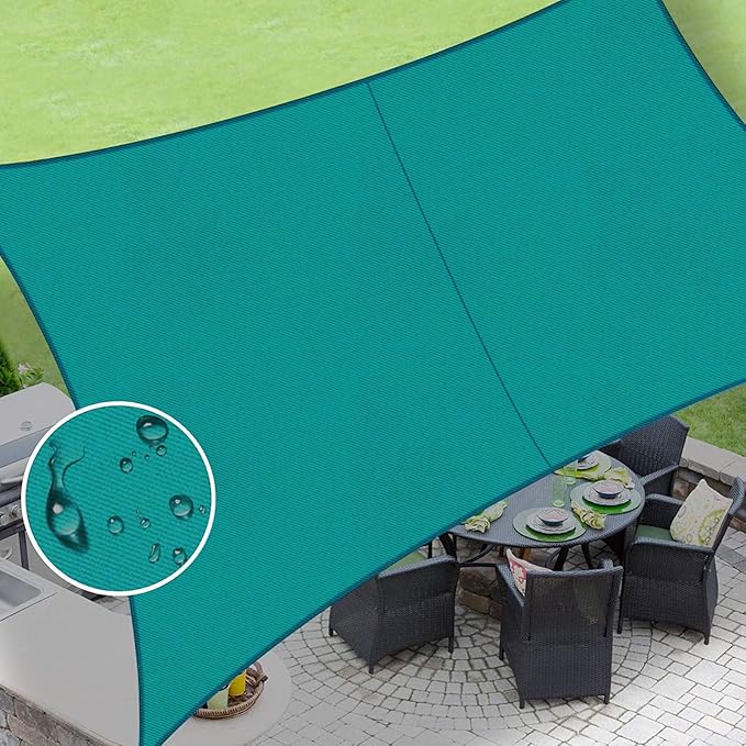 LOVE STORY Rectangle 8'x14' Waterproof Sun Shade Sail Canopy UV Block...