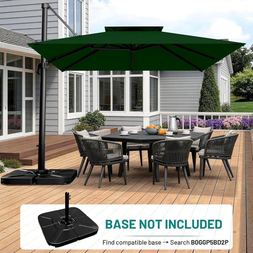 AreShark Double-Top Cantilever Patio Umbrella