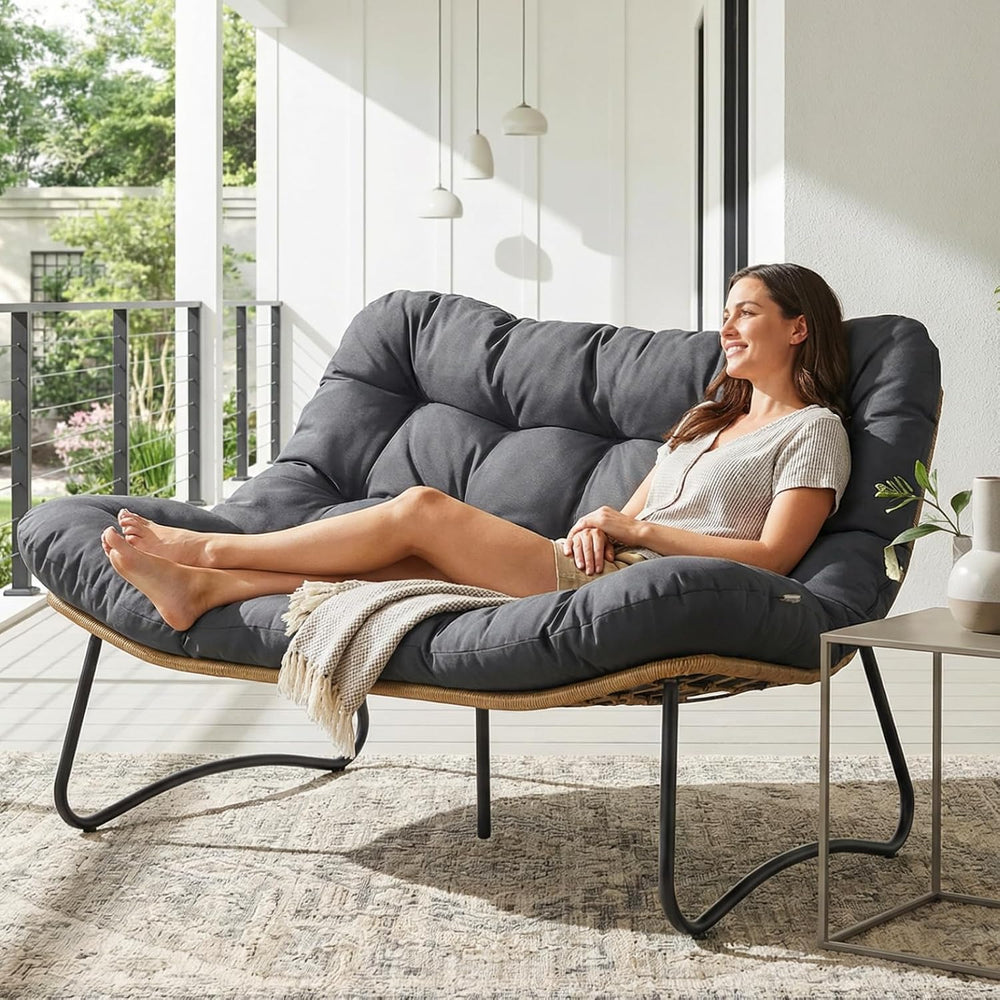 RADIATA Patio Love Seat, 2 Seat Patio Furniture Loveseat with Thick Cushion