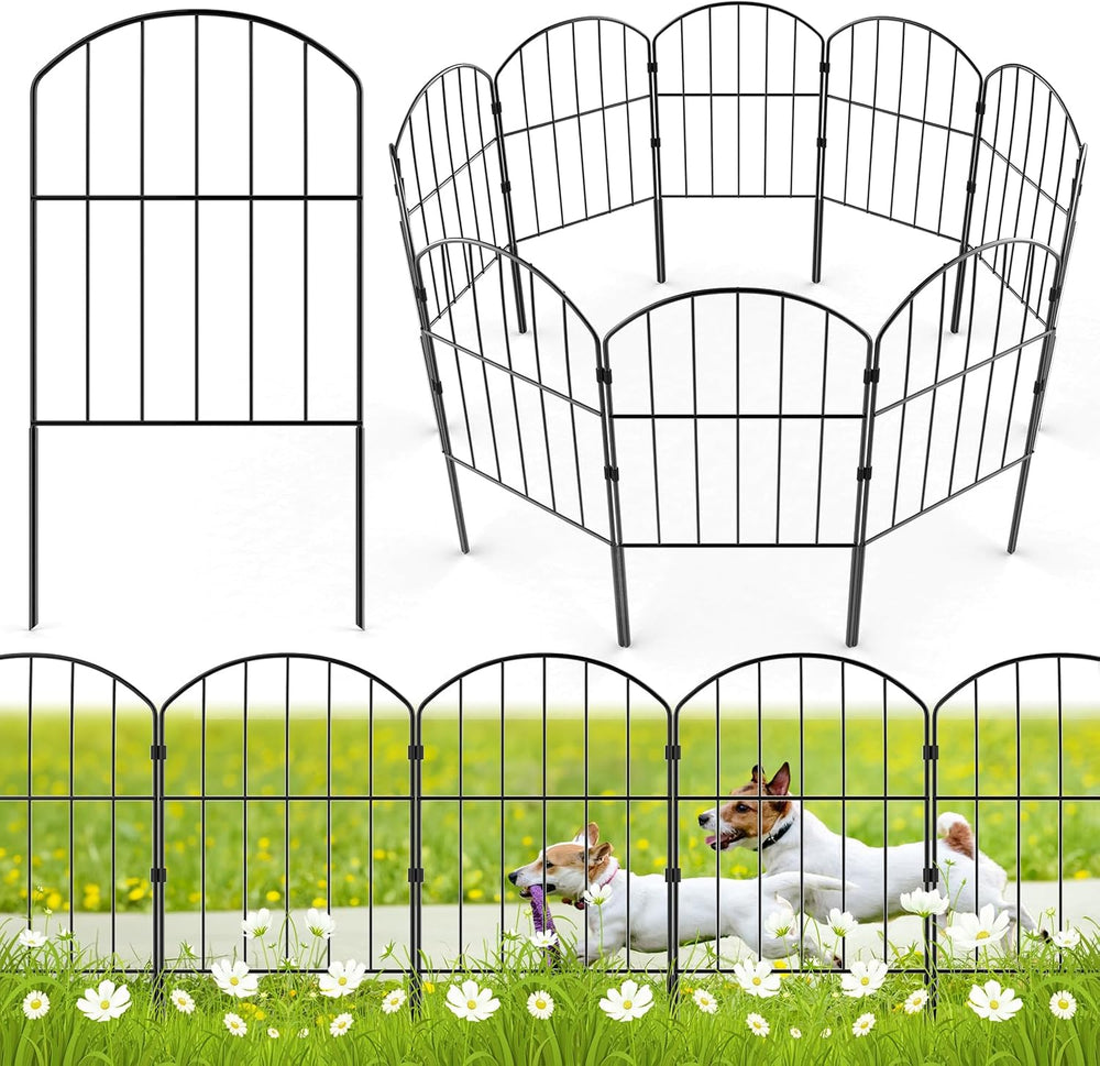 VANCASTLE Decorative Garden Fence Outdoor, 20ft (L) x 24in (H), 19 Panels