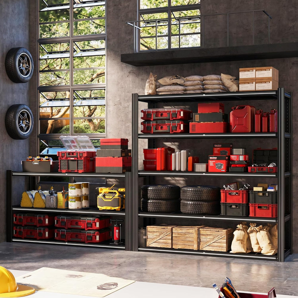 Heavy Duty 5-Tier Metal Garage Storage Shelving, 3030 lbs Load Capacity Adjus...