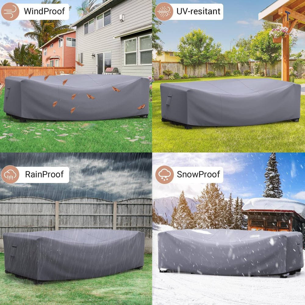 Mrrihand Outdoor Patio Furniture Covers Waterproof 138"Lx86"Wx28&qu...