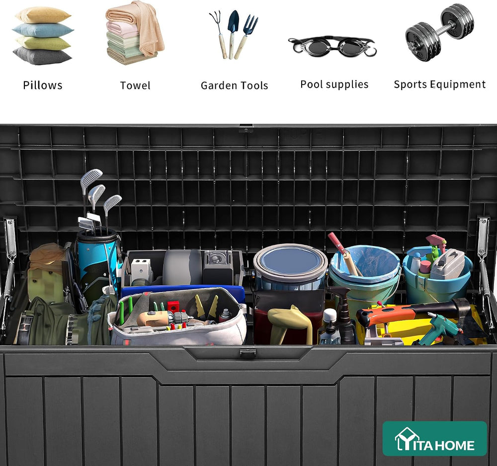 YITAHOME 80 Gallon Resin Deck Box
