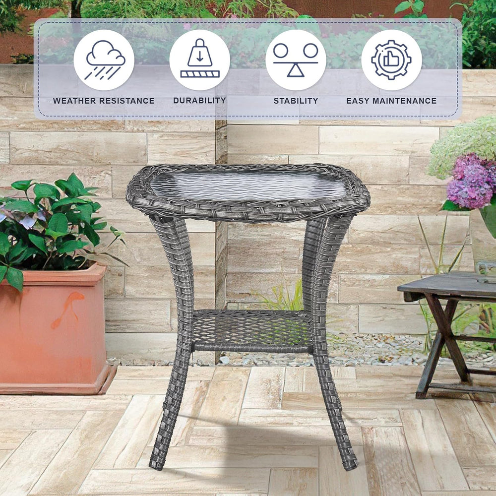 Swivel Patio Chairs Sofa Set of 6-6" Thick Cushion - Wicker Outdoor Swiv...