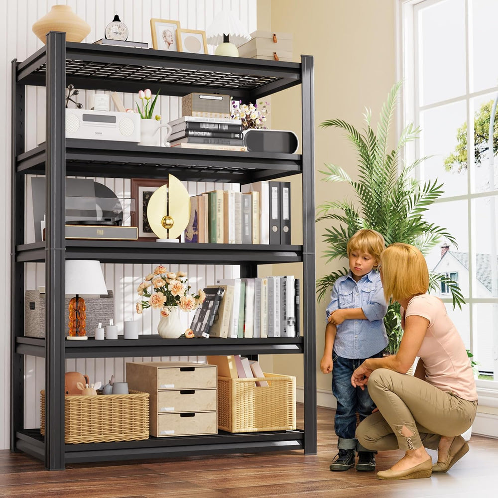 71"H Garage Shelving-3000LBS 5 Tier Storage Shelves,Adjustable Heavy Dut...
