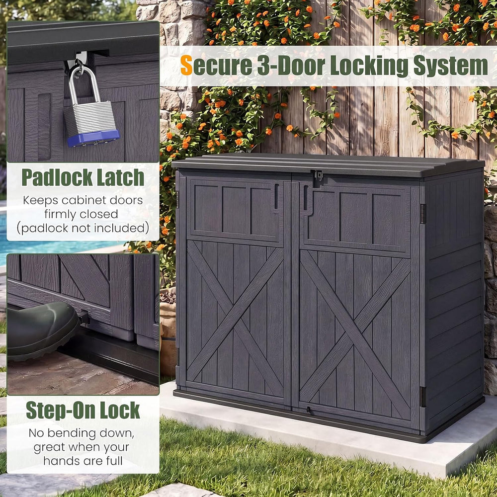 Tangkula 20 Cu.Ft Large Outdoor Storage Cabinet w/Adjustable Shelf