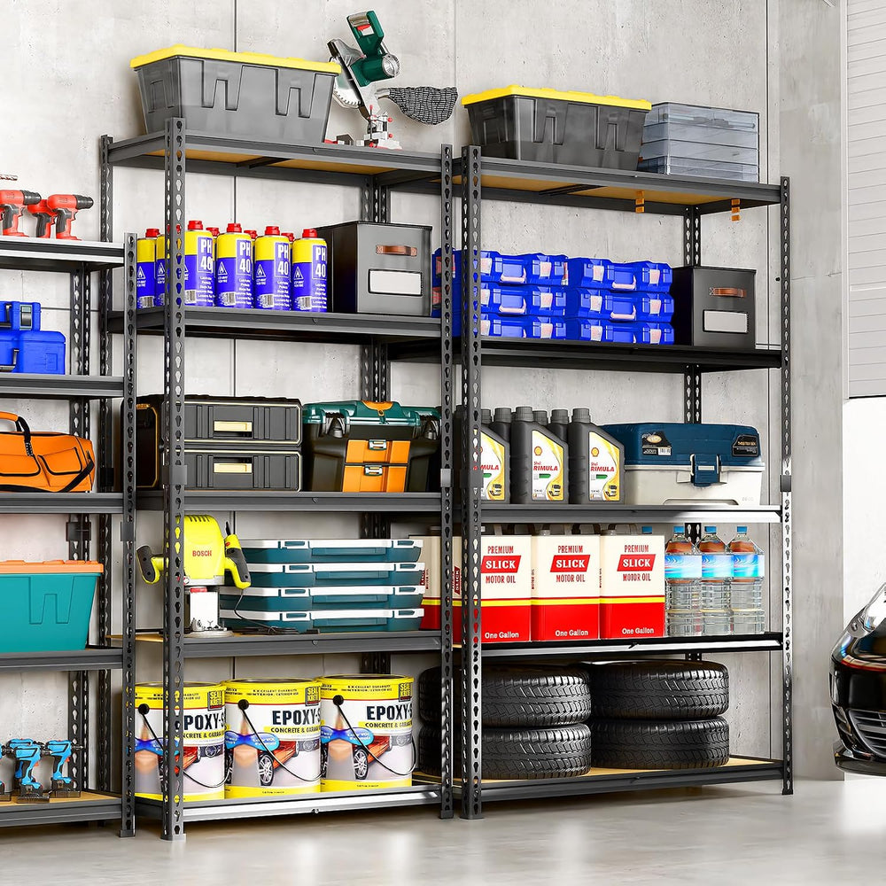 5-Tier Storage Shelving Unit, Metal, for Kitchen, Garage, Laundry Room, Adjus...