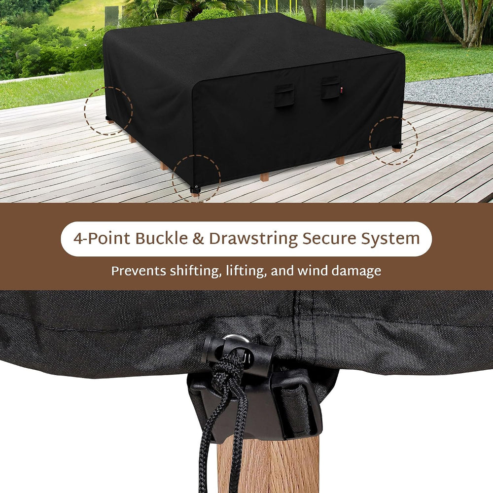 iBirdie Outdoor Table Patio Furniture Cover 120 x 120 inch, Waterproof