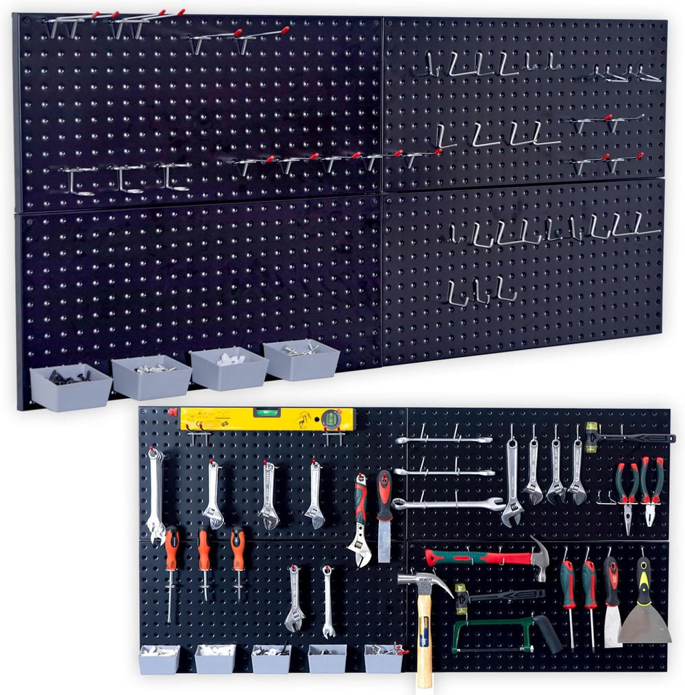Wallmaster Garage Pegboard Storage Organizer - 48pcs Pegboard Hooks Set