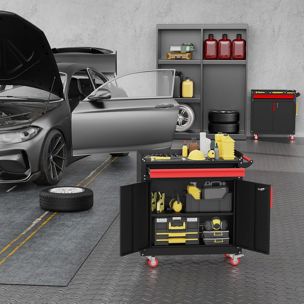 Rolling Garage Cabinets,Garage Storage Cabinet with Wheels